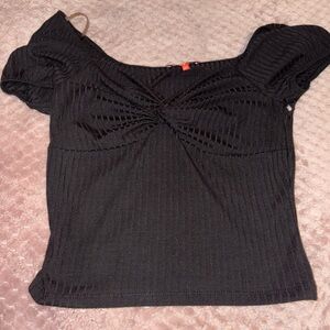 Black Off-Shoulder Women Top
